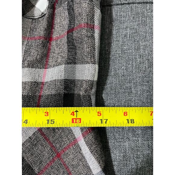 Chadwicks Dress Women Medium* Flannel Brown Gray/Red A Line Cottage Boho - Picture 7 of 13